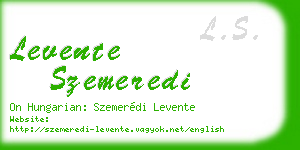 levente szemeredi business card