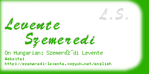 levente szemeredi business card